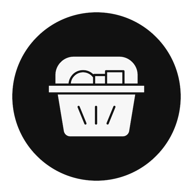 Ilustración vectorial de la canasta de compras