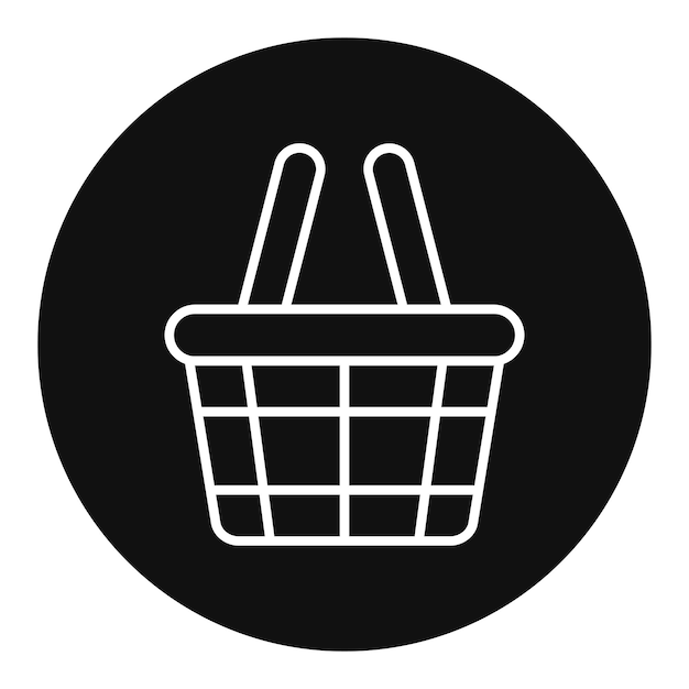 Ilustración vectorial de la canasta de compras
