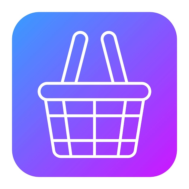 Ilustración vectorial de la canasta de compras
