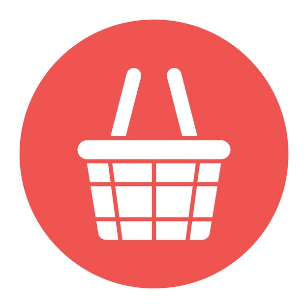 Ilustración vectorial de la canasta de compras