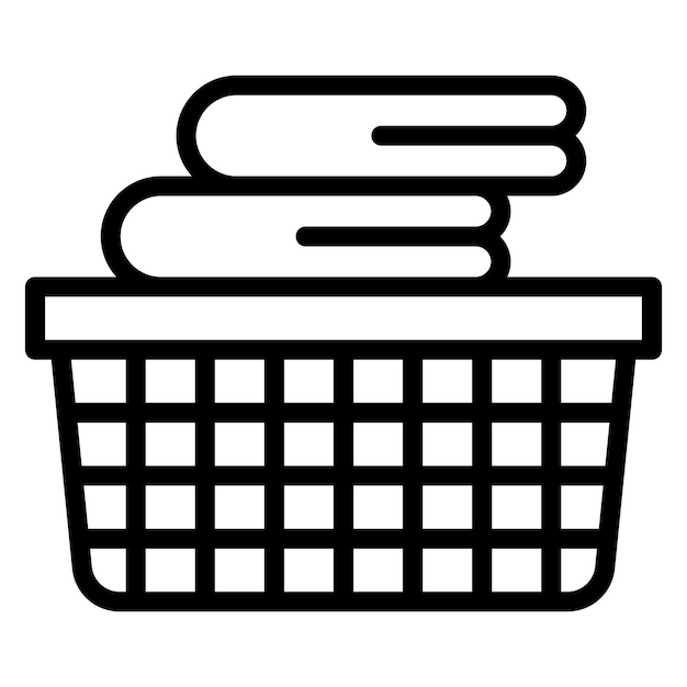 Ilustración vectorial de la canasta de la ropa