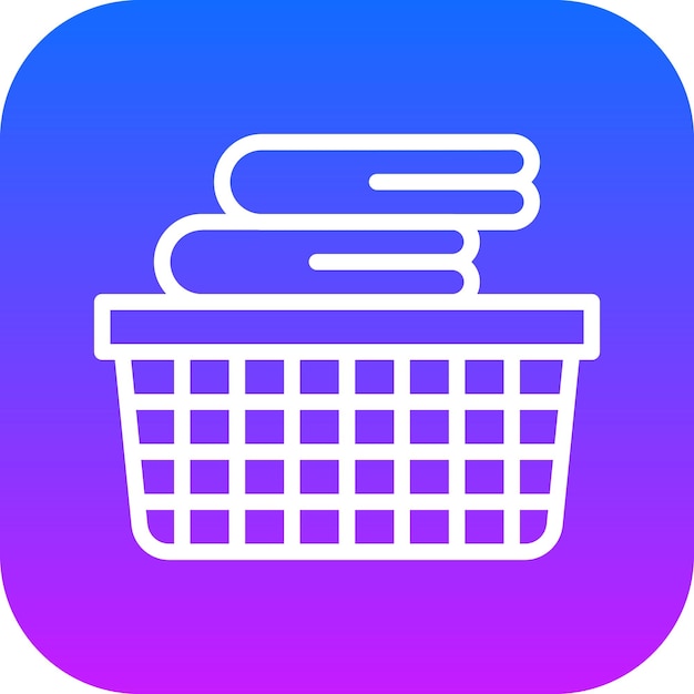 Ilustración vectorial de la canasta de la ropa