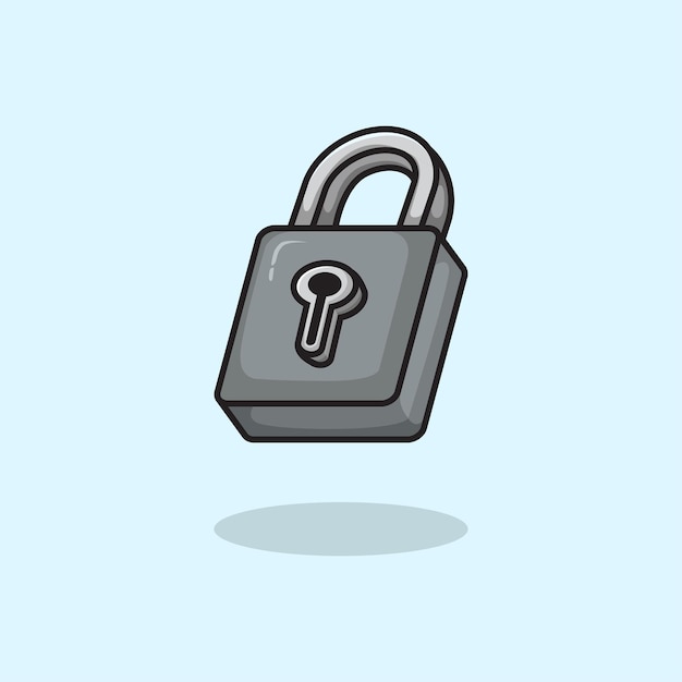 Ilustración vectorial de un candado digital que simboliza la ciberseguridad y la protección de datos