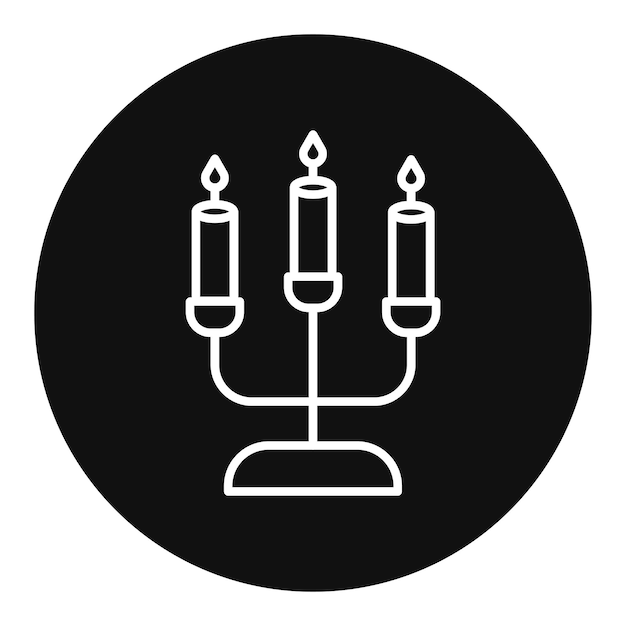 Ilustración vectorial del candelabro