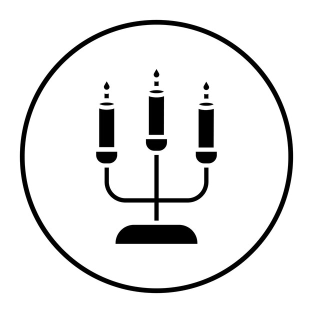 Ilustración vectorial del candelabro