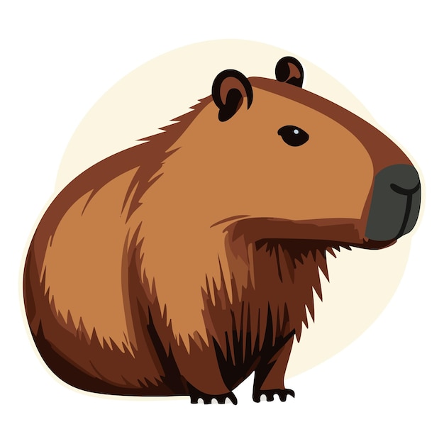 Ilustración vectorial de capibara