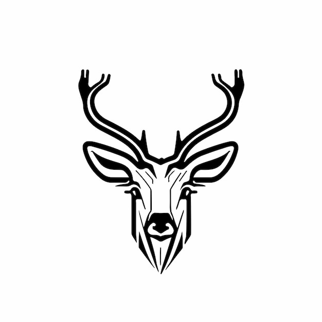 Ilustración vectorial de una cara de ciervo lindo, un bebé reno, un icono de personaje, un elemento de diseño gráfico aislado