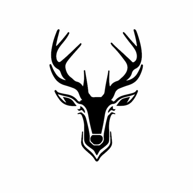 Ilustración vectorial de una cara de ciervo lindo, un bebé reno, un icono de personaje, un elemento de diseño gráfico aislado