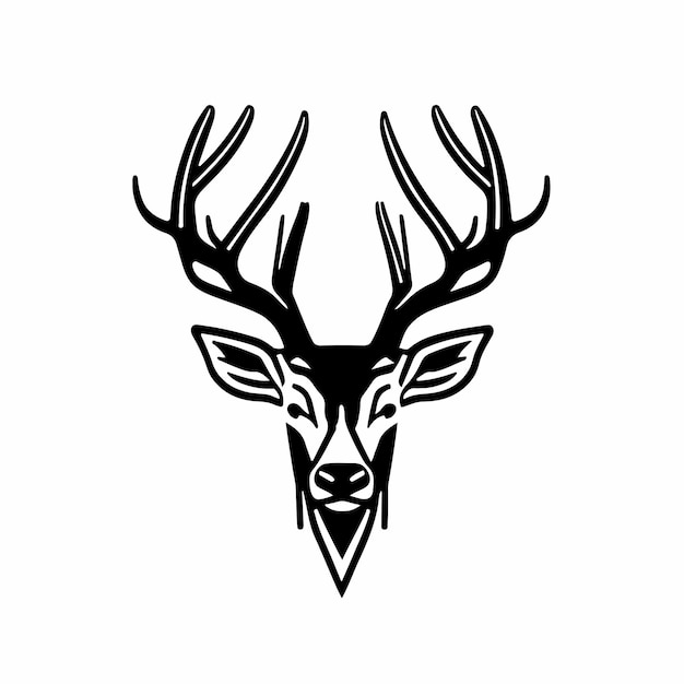 Ilustración vectorial de una cara de ciervo lindo, un bebé reno, un icono de personaje, un elemento de diseño gráfico aislado