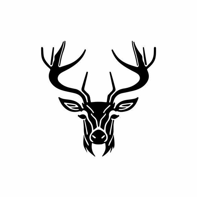 Ilustración vectorial de una cara de ciervo lindo, un bebé reno, un icono de personaje, un elemento de diseño gráfico aislado