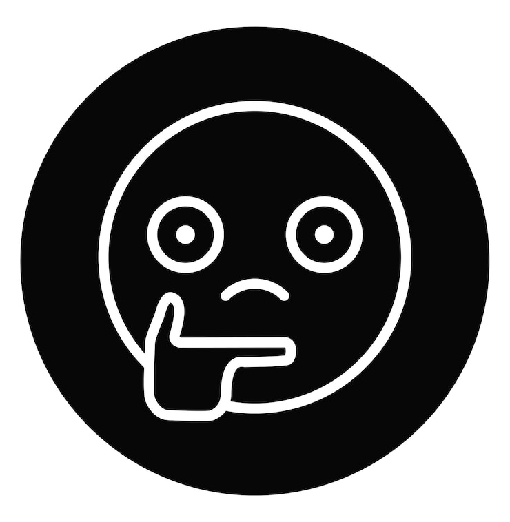 Vector ilustración vectorial de la cara pensante