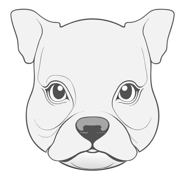 Vector ilustración vectorial de la cara del perro