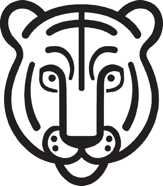 Ilustración vectorial de una cara de tiger039s con formas geométricas abstractas