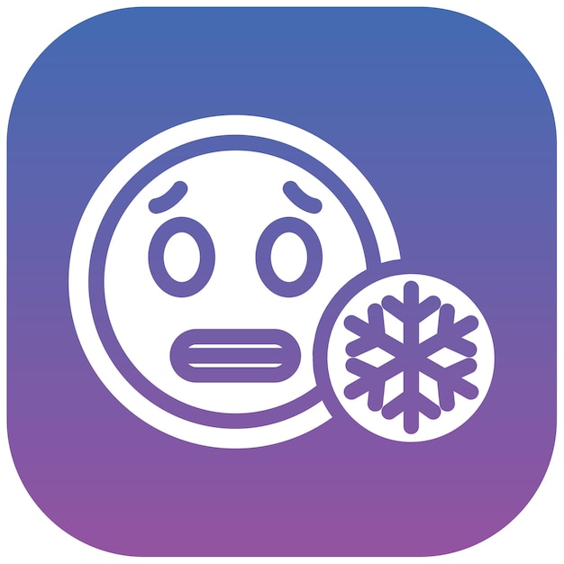 Ilustración vectorial de caras frías