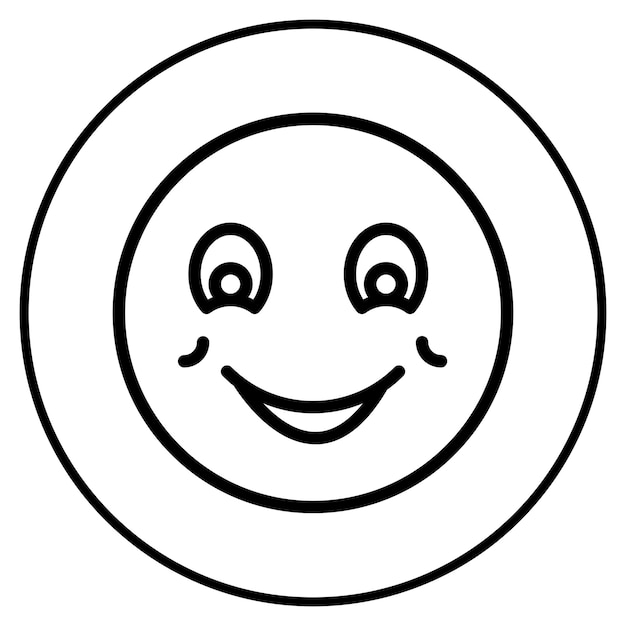 Ilustración vectorial de caras sonrientes
