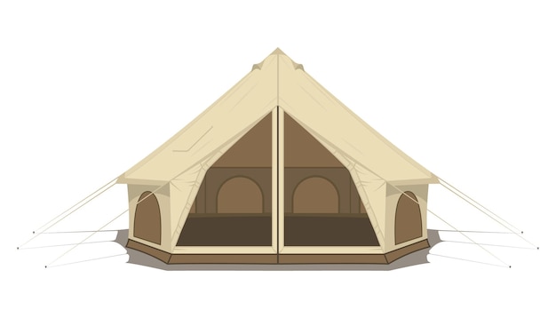 Ilustración vectorial de la carpa de la campana de lienzo