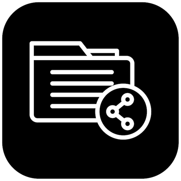 Ilustración vectorial de carpeta compartida
