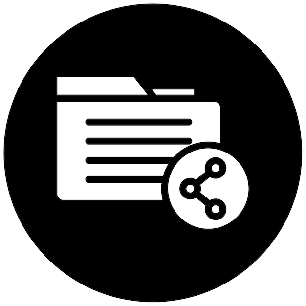 Ilustración vectorial de carpeta compartida