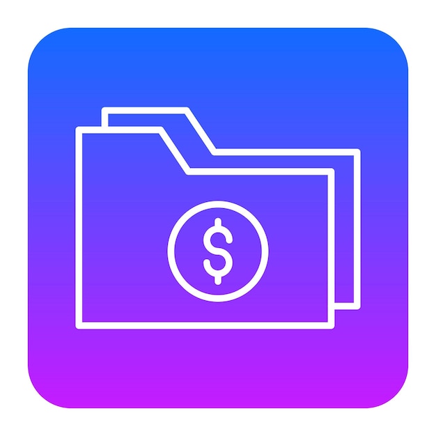 Ilustración vectorial de la carpeta de dinero