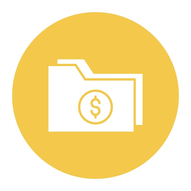 Ilustración vectorial de la carpeta de dinero