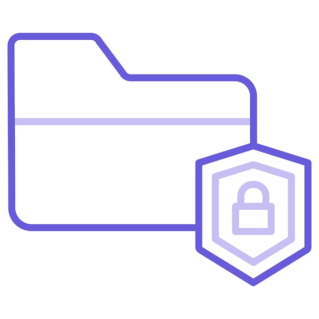 Ilustración vectorial de carpeta protegida