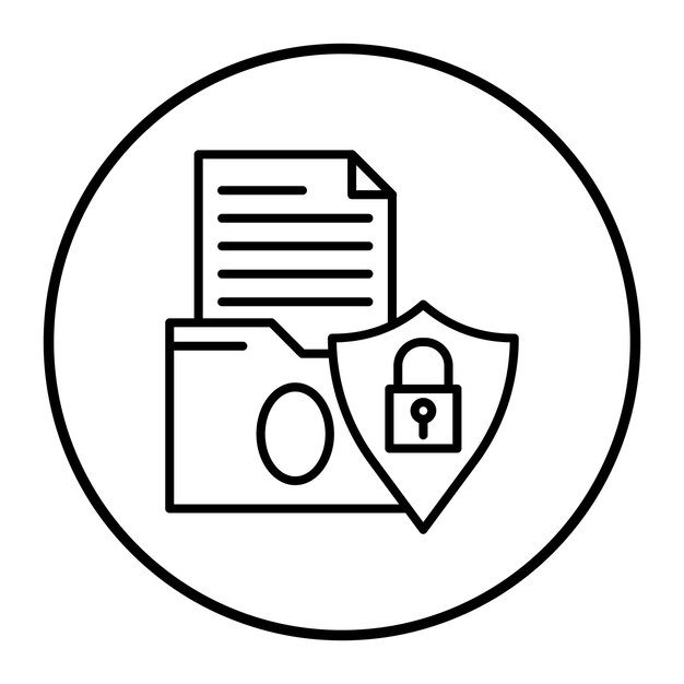 Ilustración vectorial de carpeta segura