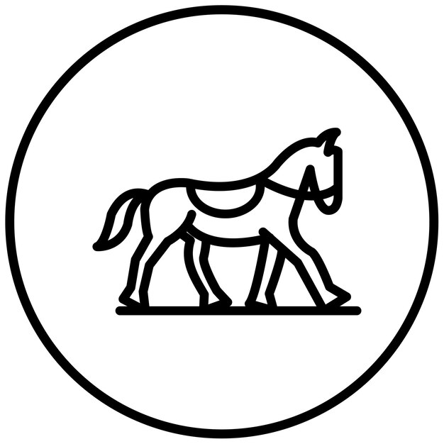 Ilustración vectorial de la carrera de caballos de Siena