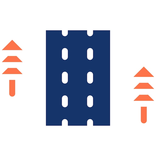 Ilustración vectorial en la carretera