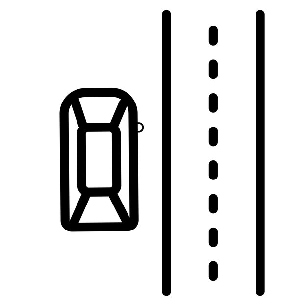 Ilustración vectorial en la carretera