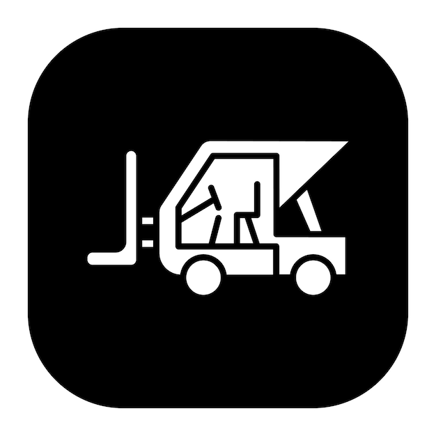 Ilustración vectorial de la carretilla elevadora