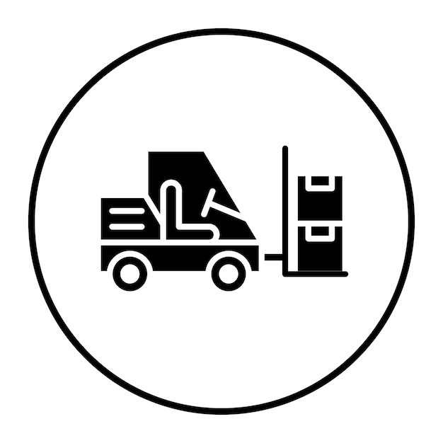 Ilustración vectorial de la carretilla elevadora