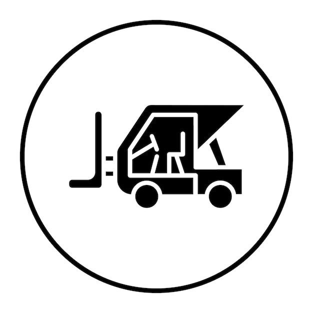 Ilustración vectorial de la carretilla elevadora