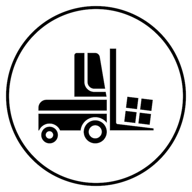 Ilustración vectorial de la carretilla elevadora