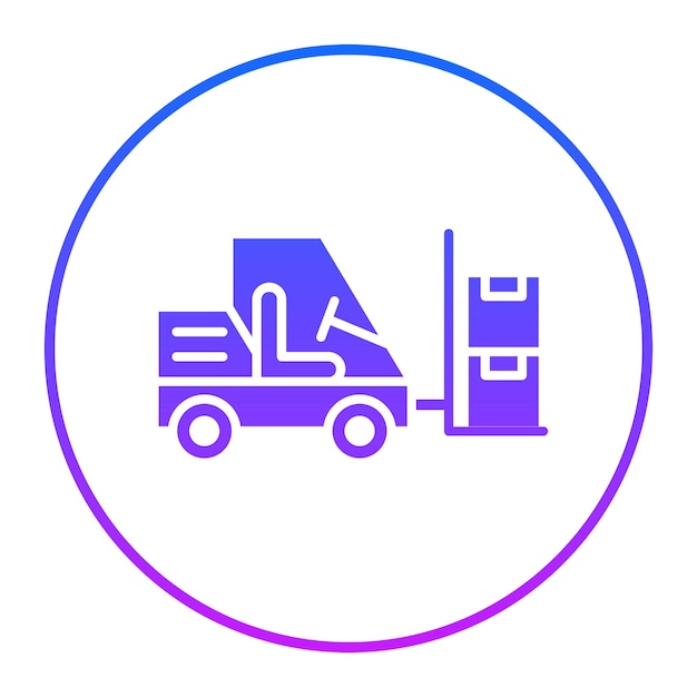 Ilustración vectorial de la carretilla elevadora