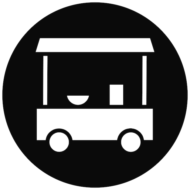 Ilustración vectorial del carrito de alimentos