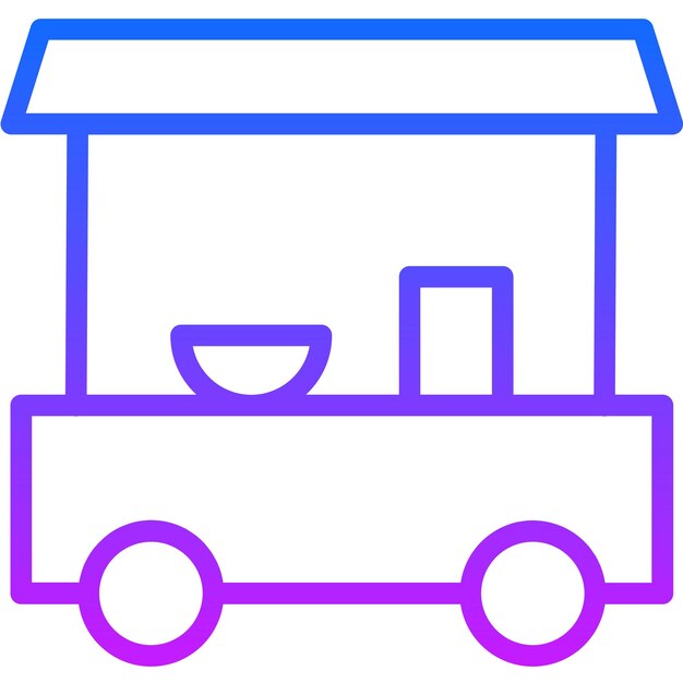 Ilustración vectorial del carrito de alimentos