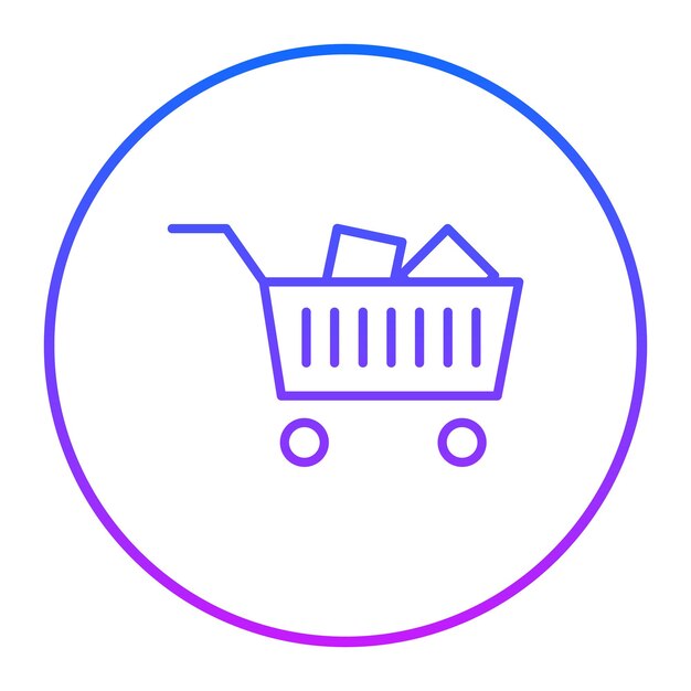 Ilustración vectorial del carrito de compras
