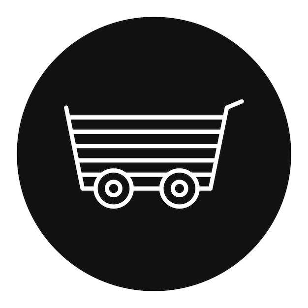 Ilustración vectorial del carro de madera