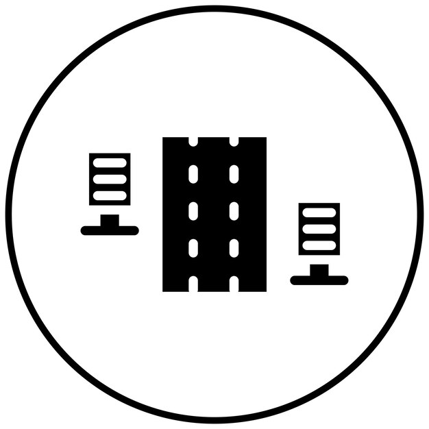 Ilustración vectorial de carteles de tráfico