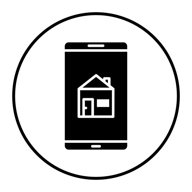Ilustración vectorial de la casa de la aplicación