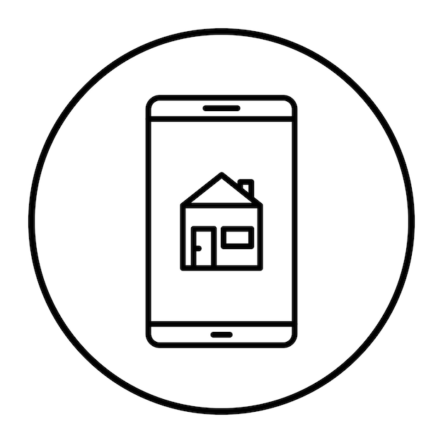 Ilustración vectorial de la casa de la aplicación