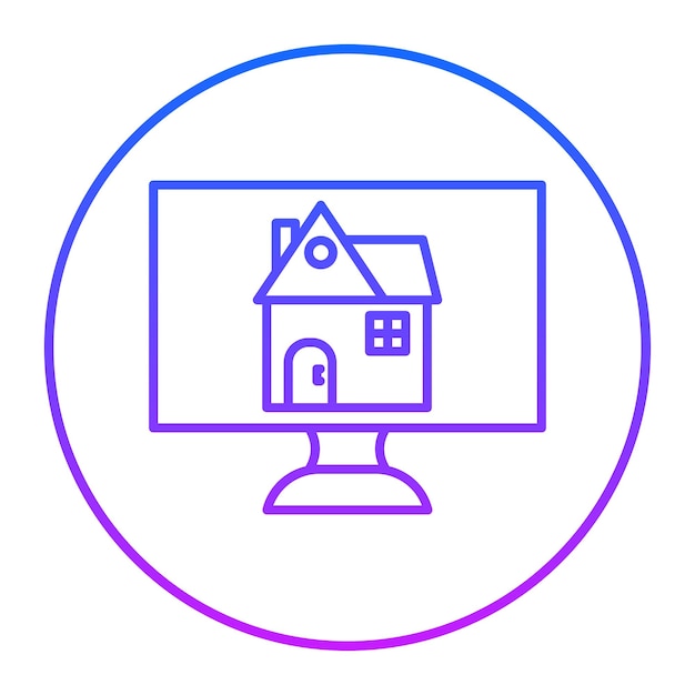 Ilustración vectorial de la casa de la aplicación
