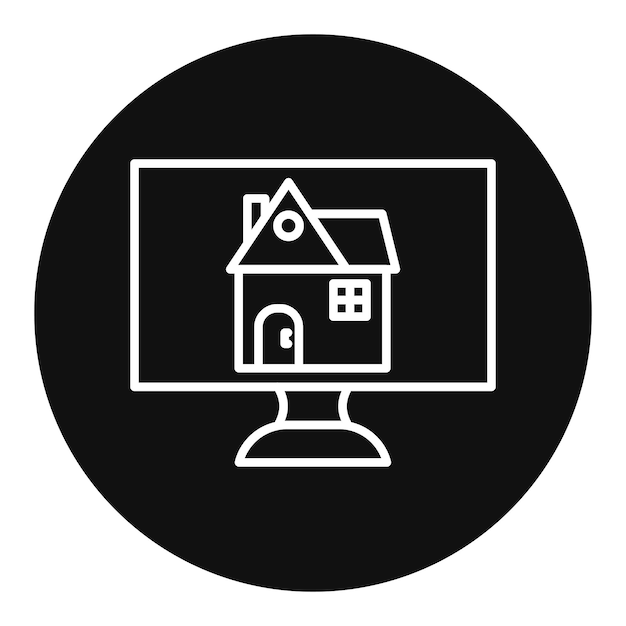 Ilustración vectorial de la casa de la aplicación