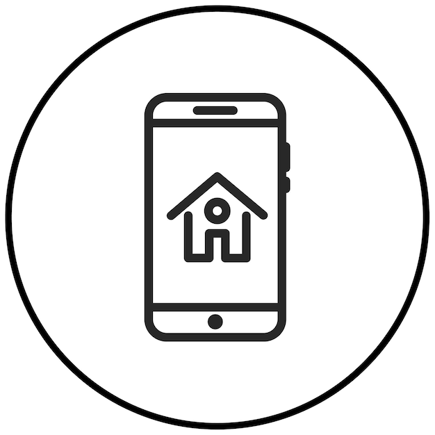 Ilustración vectorial de la casa de la aplicación