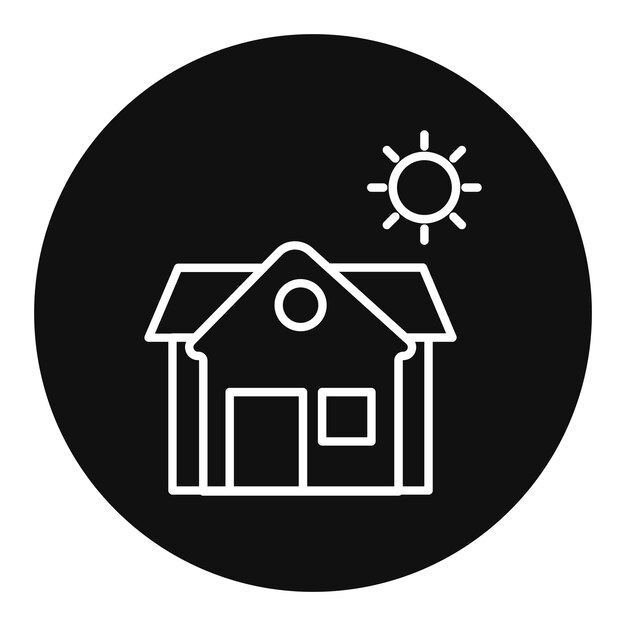 Ilustración vectorial de la casa del desierto