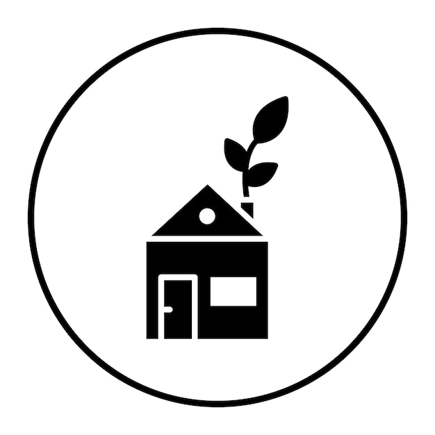 Ilustración vectorial de la casa ecológica