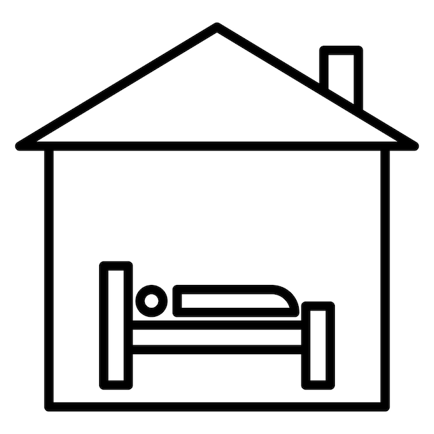 Ilustración vectorial de la casa de huéspedes