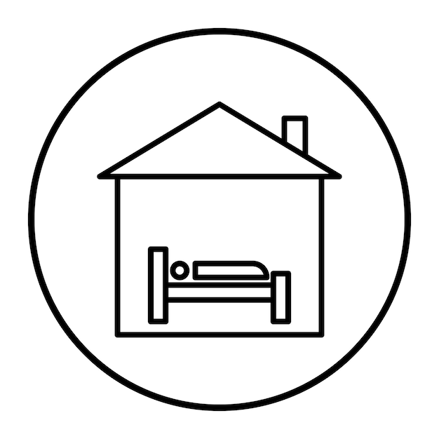 Ilustración vectorial de la casa de huéspedes