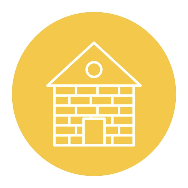 Ilustración vectorial de la casa de ladrillo