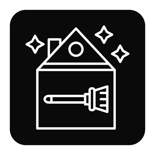 Ilustración vectorial de la casa limpia